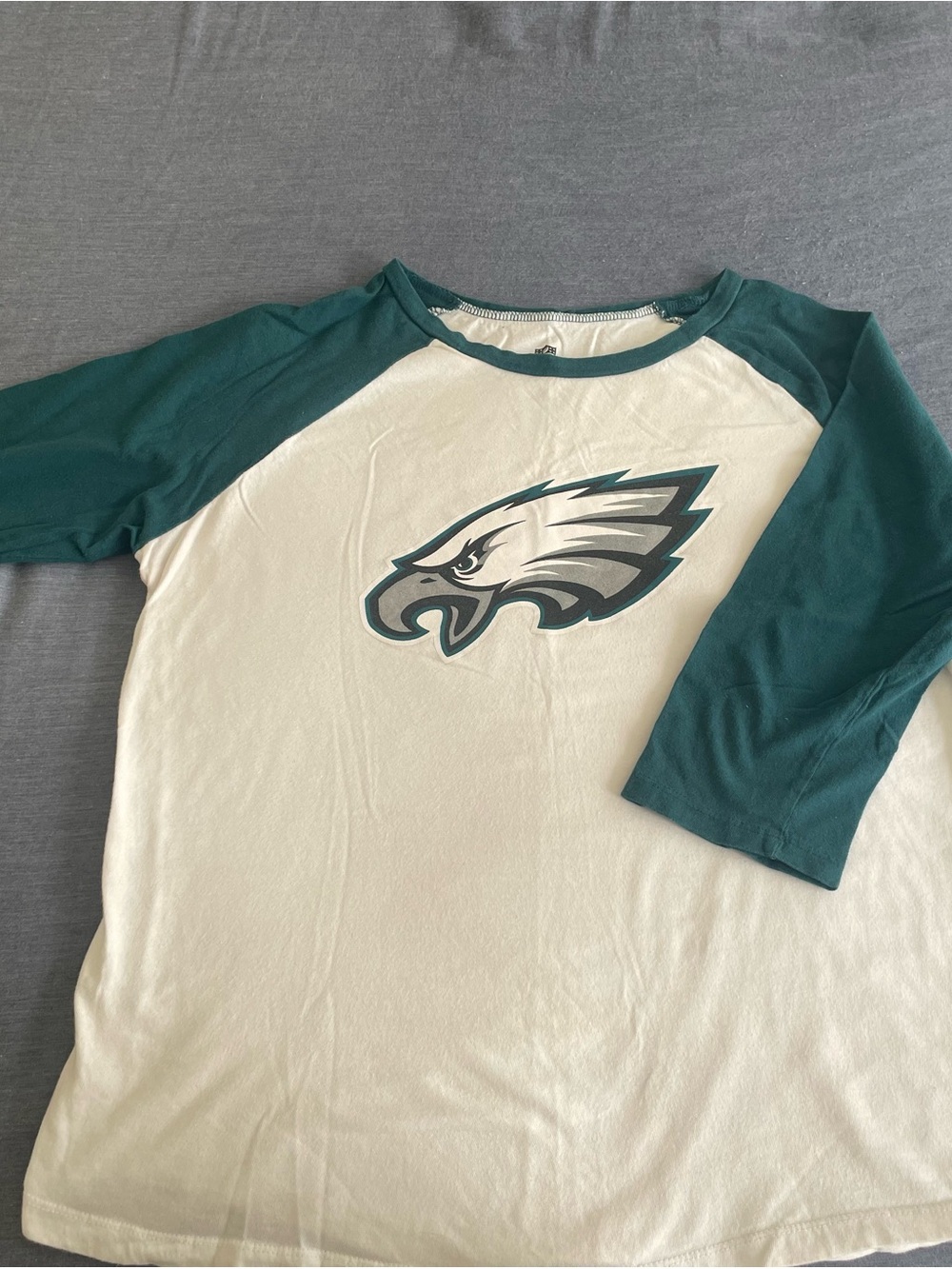 NFL Philadelphia Eagles Raglan Tee - White & Green